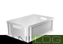 EURONORM stackable boxes in white - 600 x 400 x 220 mm