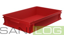 EURONORM stackable boxes in red - 600 x 400 x 120 mm