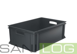 EURONORM stackable boxes in gray 60 x 40 x 22 cm