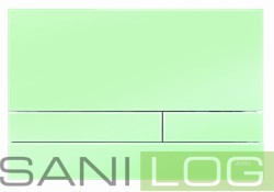 JOMOTech Exclusive 2.1 flush plate for SLKplus glossy chrome frame / green satined