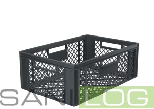 Skrzynka ażurowa EURONORM szara 60x40x22 cm