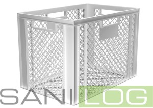 Skrzynka ażurowa EURONORM biała 60 x 40 x 42,6 cm