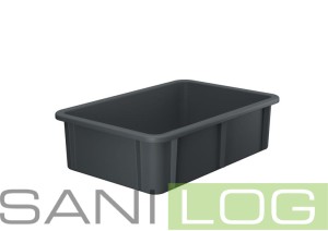 Skrzynka z uchwytem brzegowym U szara 60x40x16,5