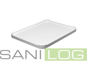 Pokrywa kołnierzowa do pojemników 140 l/ biała/ 80x60