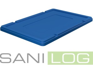 DSB-N flange cover with U-edge handle blue/60×40 cm+