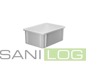 Skrzynka z uchwytem brzegowym U biała 40x30x16,5cm