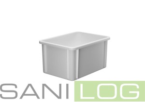 Skrzynka sztaplowana z uchwytem U biała 40x30x21,5cm