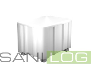 Kontener z nóżkami biały 80 x 60 x 51 cm