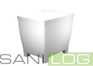 Werit Kontener z nóżkami biały 210l 79x60,5x68,5cm