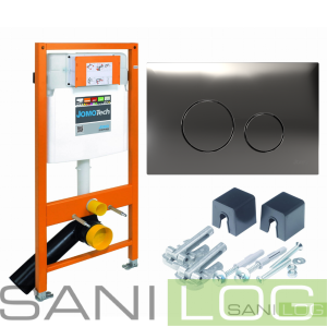 JOMOTech stelaż WC H=1120 + wspornik + przycisk SWITCH chrom połysk