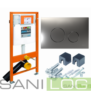 JOMOTech Stelaż WC H=1120 + wspornik+ przycisk SWITCH chrom matowy