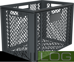 Skrzynka ażurowa EURONORM szara 60 x 40 x 42,6 cm