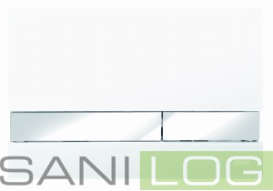 JOMOTech Exclusive 2.2 flush plate for SLKplus glossy chrome frame / white matt
