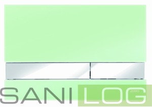 JOMOTech Exclusive 2.2 flush plate for SLKplus glossy chrome frame / mint green