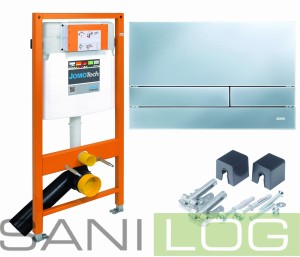 JOMOTech stelaż WC H=1120 + wspornik + przycisk EXCLUSIVE 2.0 chrom matowy