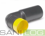 Kolano odpływowe PE DN 90/110, 295x120mm