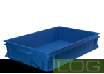  EURONORM Stapelkasten/Geschlossen/Griffleiste/in der Farbe Blau/60x40x12 