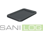 Lid for the rotary container with U edge handle, gray 60x40cm
