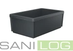 Stackable box/tray in gray 58x36x21.5 cm