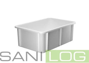 Stackable box with edge handle U 60 x 40 x 32 cm