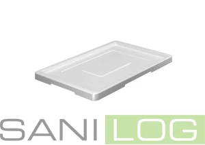 Flange cover for stackable boxes/58×36 cm/white+