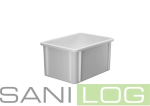 White stackable box with U handle 40x30x21.5 cm+
