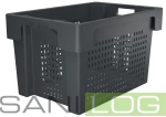 Black stack and nest container DSB-N 60x40x35 cm+