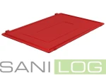 Scharnierdeckel für EURONORM-Stapelkästen in rot/60cm x 40cm+