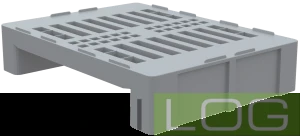 Half pallet H2 800*600 Werit / grey, edge, 2 skids unwelded