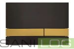 Betätigungsplatte für WC EXCLUSIVE 2,0  schwarz matt / gold matt+