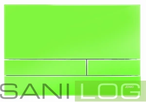 JOMOTech Exclusive 2.1 flush plate for SLKplus white frame / glowing green
