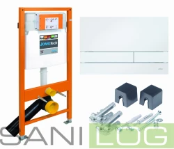 JOMOTech WC-Rahmen H=1120/Halterung/EXCLUSIVE 2.0 Taster in der Farbe WEIß
