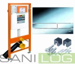 JOMOTech WC-Rahmen H=1120/Halterung/Taster EXCLUSIVE 2.0 in der Farbe GLANZCHROM