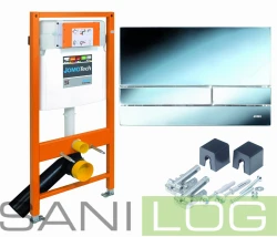 JOMOTech WC-Rahmen H=1120/Halterung/Taster EXCLUSIVE 2.0 in der Farbe GLANZCHROM