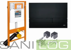 JOMOTech WC-Rahmen H=1120/Halterung/Taster EXCLUSIVE 2.0 in der Farbe MATT SCHWARZ