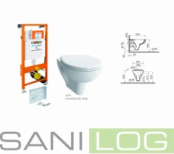 JOMOTech HYGIENIC Set mit kantenloser Keramik und Toilettendeckel S20 