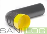 Kolano odpływowe PE DN 90/90 295*120 mm