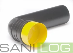 Kolano odpływowe PE DN 90/90 295*120 mm