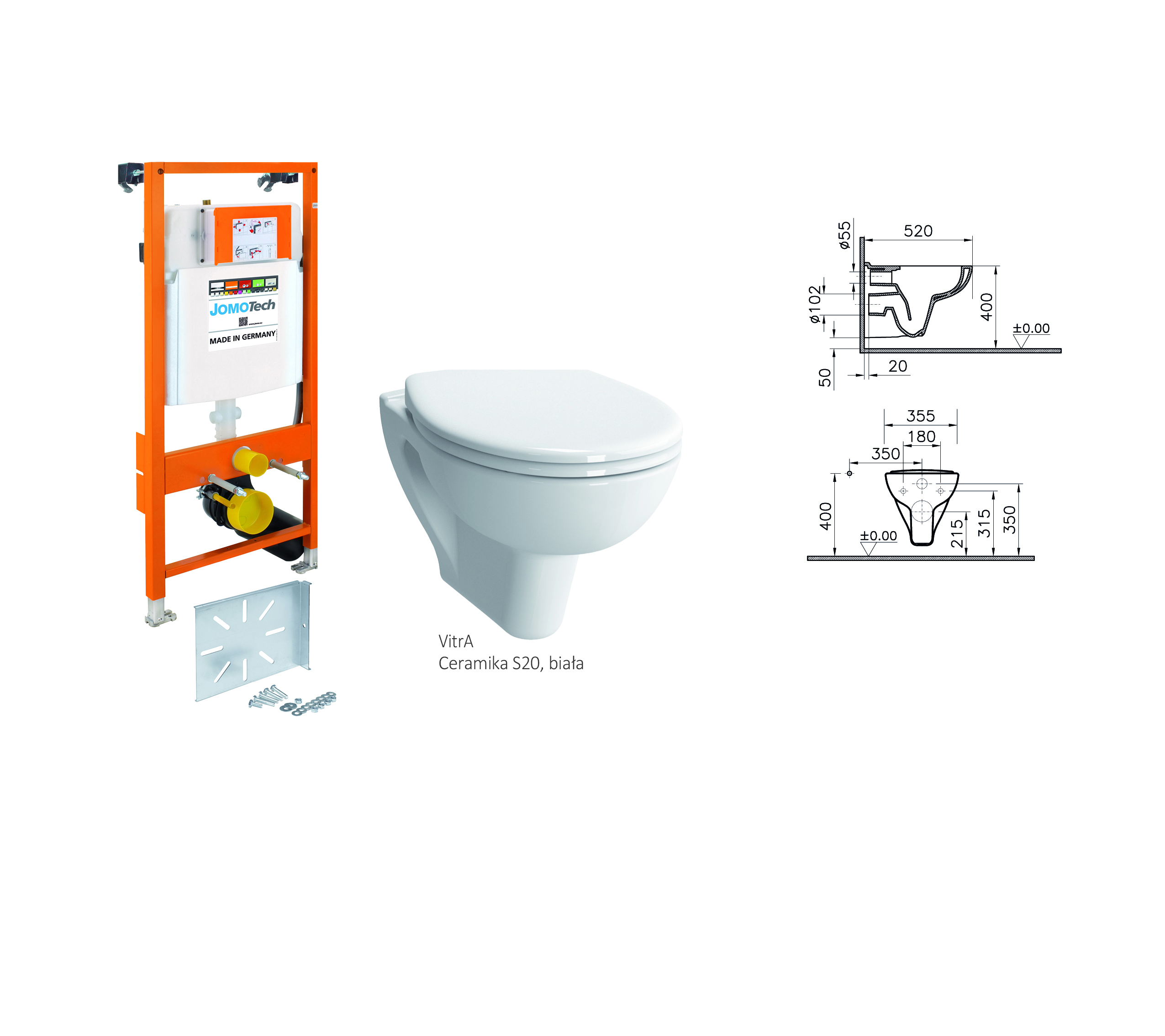 Zestaw JOMOTech HYGIENIC z ceramiką S20